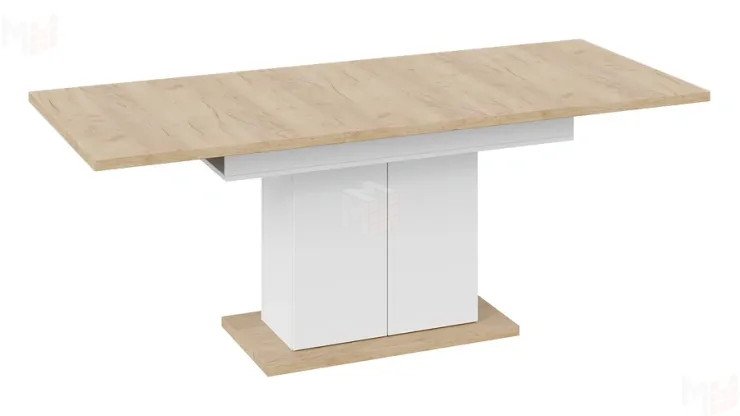 Стол раздвижной Детройт Тип 1 Белый, Дуб Крафт золотой