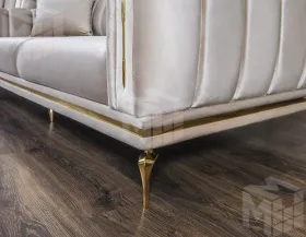 Диван Замира 3х местный бежевый