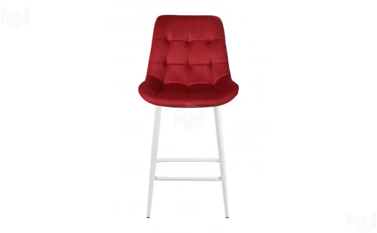 Полубарный поворотный стул Эйден Confetti bordo/белый