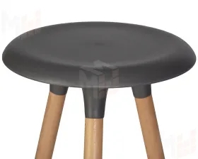 Табурет барный DOBRIN ROYCE (ножки светлый бук, цвет темно-серый (GR-04))