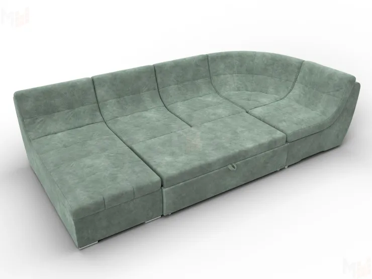 Диван П-образный модульный Холидей ( BRUT 08 зеленый )