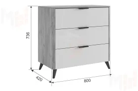 Комод Адам дуб крафт золотой/графит