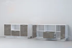 Тумба Т-2 ПД Эго  Бетон Светлый/Камень Темный