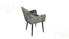 Стул Chester Т6 Черный муар Велюр V003 темно-серый