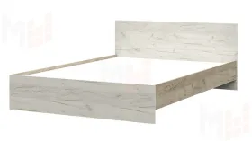 Кровать КР 557 Басса 1400 дуб крафт серый - дуб крафт белый