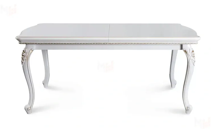 Стол Натали прямоугольный белый глянец