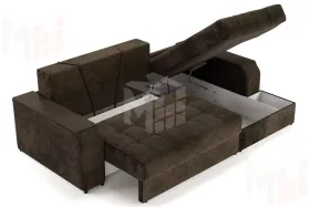 Угловой диван-кровать Лас-Вегас Коричневый правый 