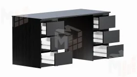 Стол письменный Кастор 6 ящиков венге