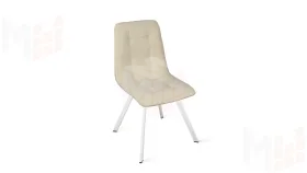 Стул Бруно (паук Т2) Белый муар, Кожзам Бежевый