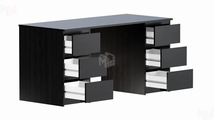 Стол письменный Кастор 6 ящиков венге