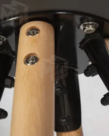 Стул полубарный DOBRIN RONNI (ножки светлый бук, тёмно-серый (GR-04))