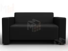 Диван прямой Лига-093 ( Черный )