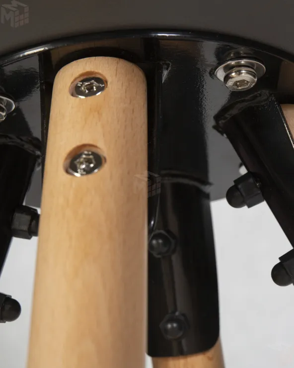 Стул полубарный DOBRIN RONNI (ножки светлый бук, тёмно-серый (GR-04))