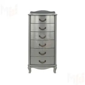 Комод Leset "Джульетта" узкий (6 ящ.) (Серый ясень)