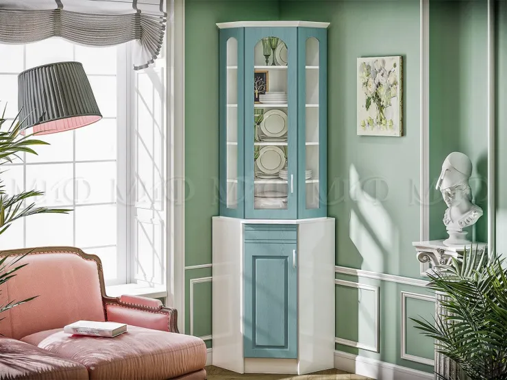 Буфет Констанция угловой (голубой)