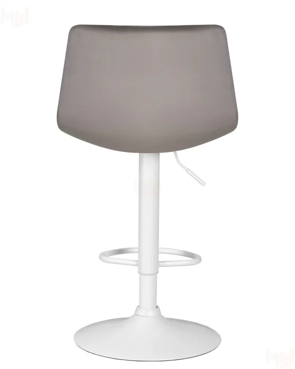 Стул барный DOBRIN TAILOR WHITE (серый велюр (MJ9-75))