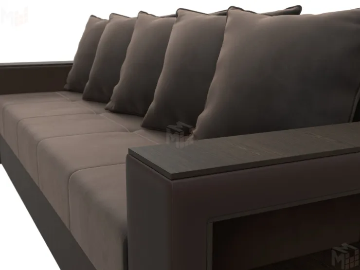 Диван прямой Дубай Лайт ( Коричневый;Коричневый )