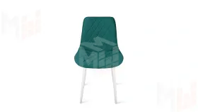 Стул OSCAR Белый муар, Велюр L006 бирюзовый