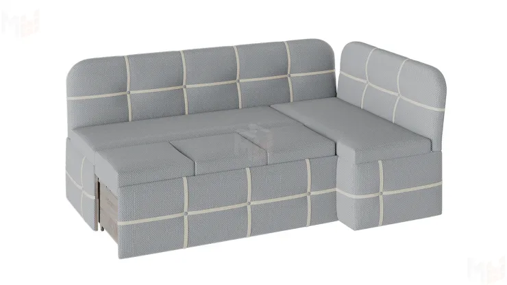 Кухонный уголок Майами со спальным местом (рогожка сине-бежевая)