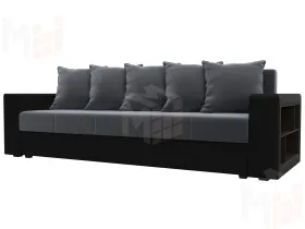 Диван прямой Дубай Лайт ( Серый;Черный )
