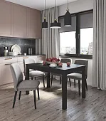 S00500 ВАРДИГ М стол обеденный 120(180)x74x80 шпон, ясень черный