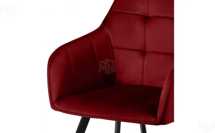 Кресло поворотное Мони Confetti bordo/черный