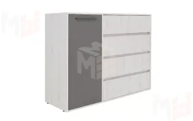 Комод Нильс Дуб Эльза/Темно-Серый Лофт