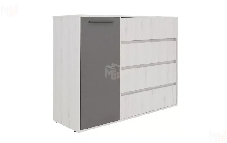 Комод Нильс 5 Дуб Эльза/Темно-Серый Лофт