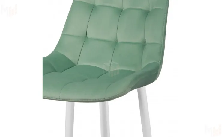 Полубарный поворотный стул Эйден Confetti aquamarine/белый