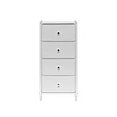 Комод Leset Нирита/Хайди, 4 ящика, Белый (Белый/Белый)