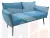 Диван прямой Лига-083 ( рогожка Амур 10 голубой )