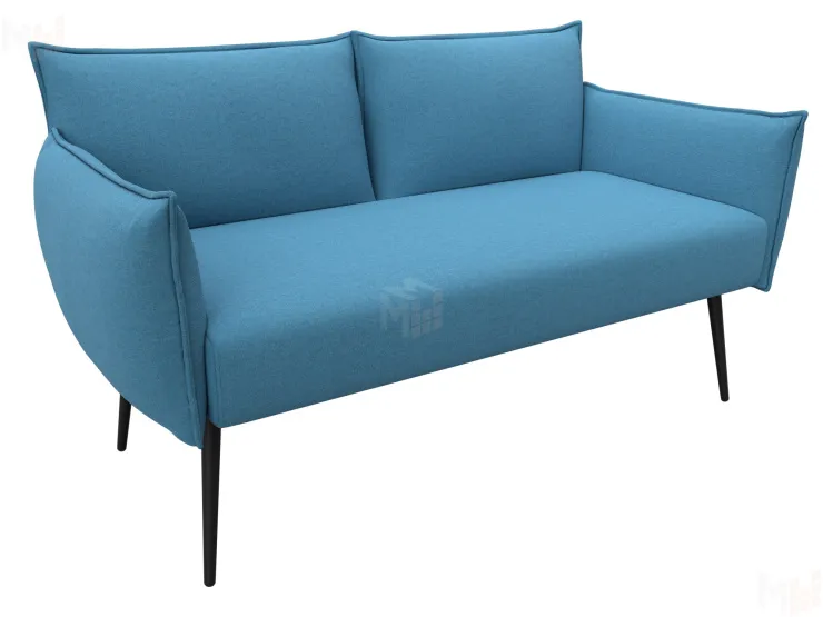 Диван прямой Лига-083 ( рогожка Амур 10 голубой )