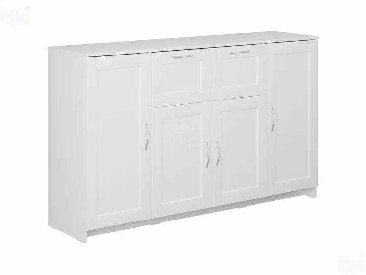 2.02.03.300.1 СИРИУС тумба 4 двери и 2 ящика 156х95 белая RU