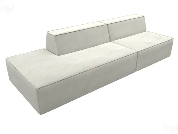 Диван прямой модульный Монс Модерн левый ( TOWER 01 молочный )