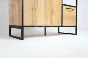 Шкаф с полками Виртон 2 Дуб Крафт Золотой