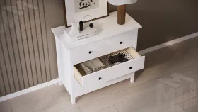 Комод КЫМОР 3 ящика белый