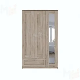 Шкаф Сириус 3 двери 1 ящик (сонома)