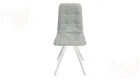 Стул Аспен К4 Белый матовый, Велюр Confetti Silver