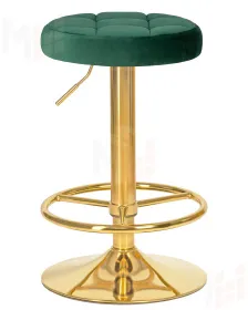 Табурет барный DOBRIN BRUNO GOLD (зеленый велюр (MJ9-88))
