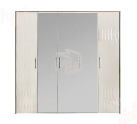 Шкаф  Гравита 5-дверный белый глянец