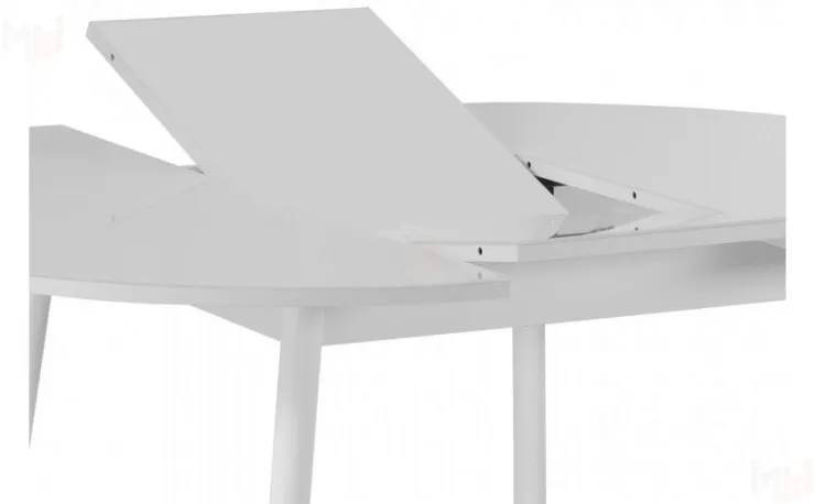 Стол раскладной стеклянный Вин D100 Белый