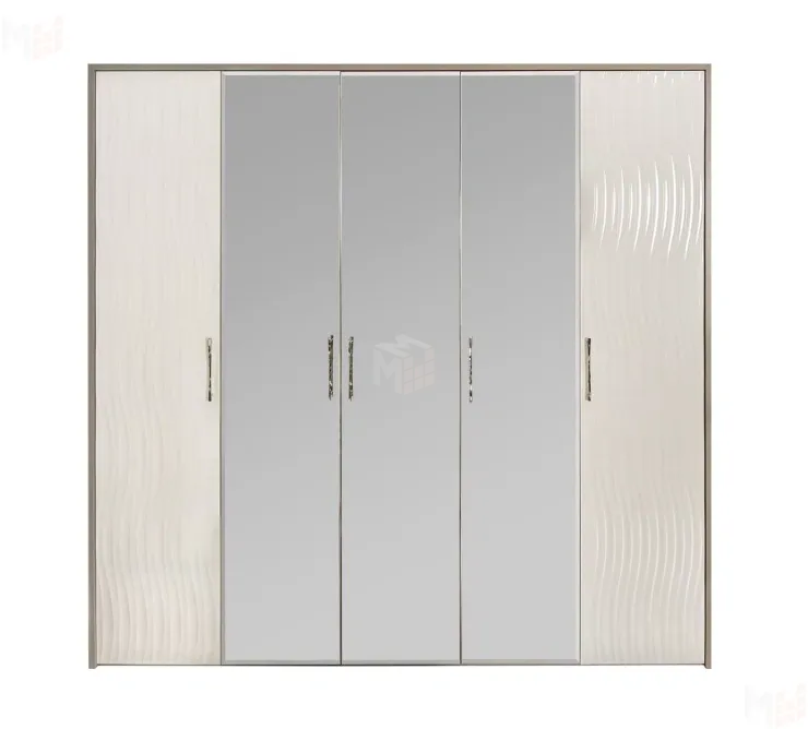 Шкаф  Гравита 5-дверный белый глянец