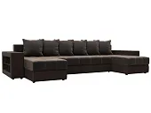 Диван П-образный Дубай полки слева