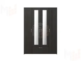 Шкаф Сириус 4 двери 1 ящик (2 зеркала) высокий, венге