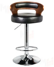 Стул барный DOBRIN FRED (коричневое дерево, чёрный)