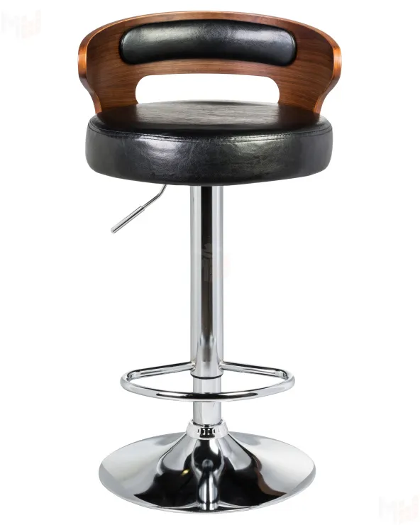 Стул барный DOBRIN FRED (коричневое дерево, чёрный)