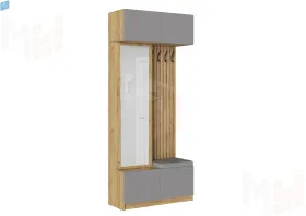 Прихожая Бостон со шкафом ШК-002 (серый шифер)