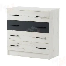 Комод К-800 Беатрис Крафт белый-Антрацит