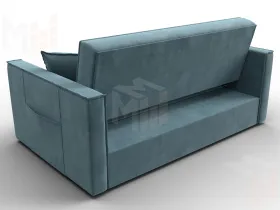 Диван прямой Лига-104 (140) ( SEVEN 113 бирюзовый )