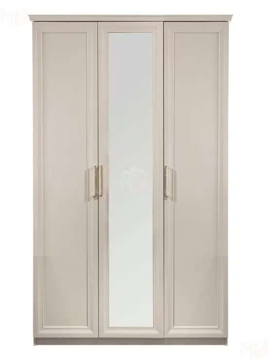 Шкаф Мокко 3-дверный с зеркалом бежевый